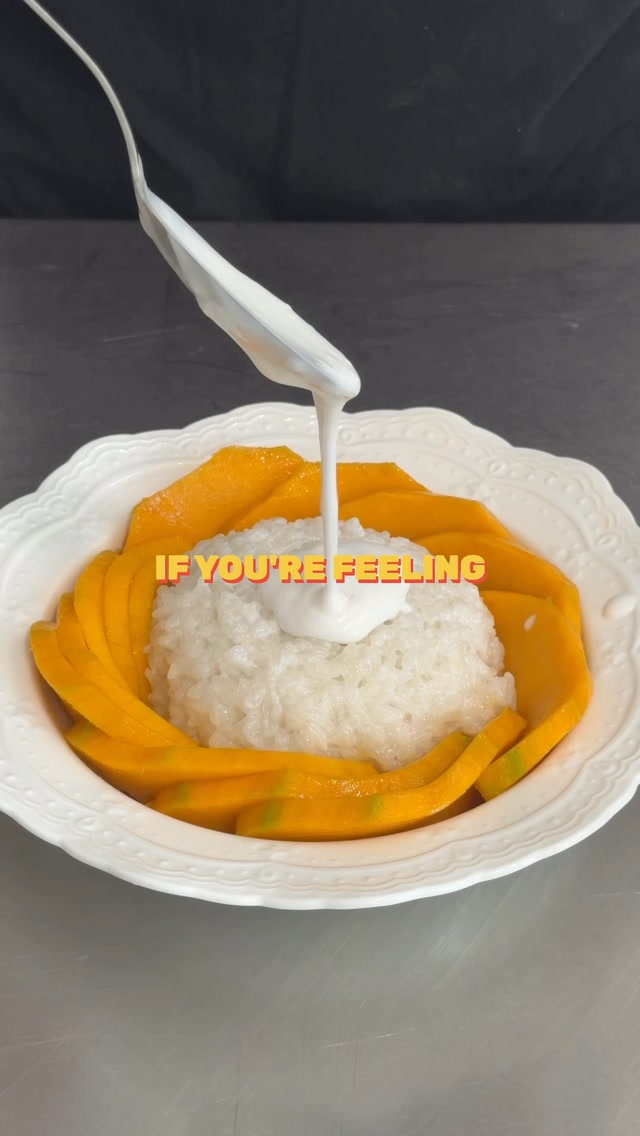 Homemade mango sticky rice